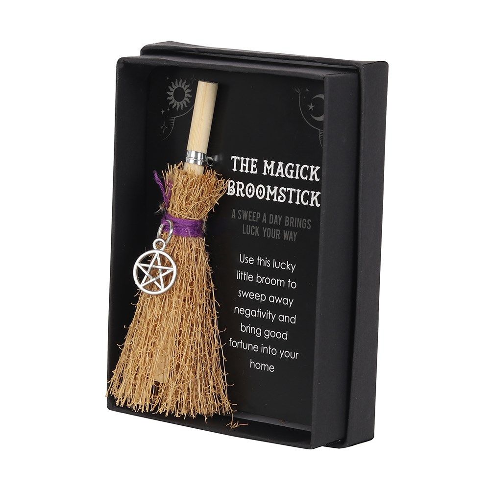 Something Different - Pentagram Mini Magick Broomstick Ornament - Braun/Schwarz